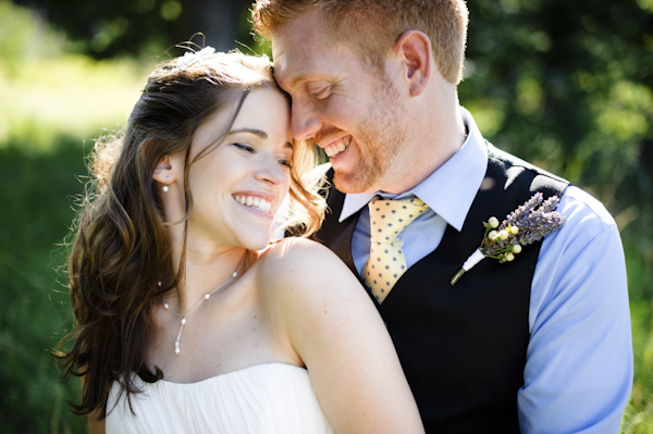 the happy couple smiling - wedding photo by top Portland, Oregon wedding photographer Aaron Courter